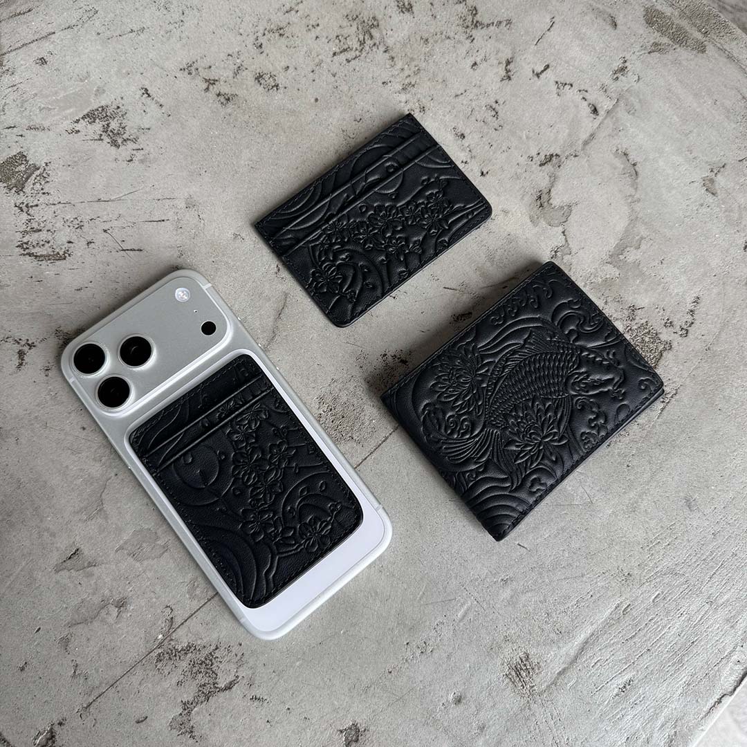 Black Sakura Card Holder