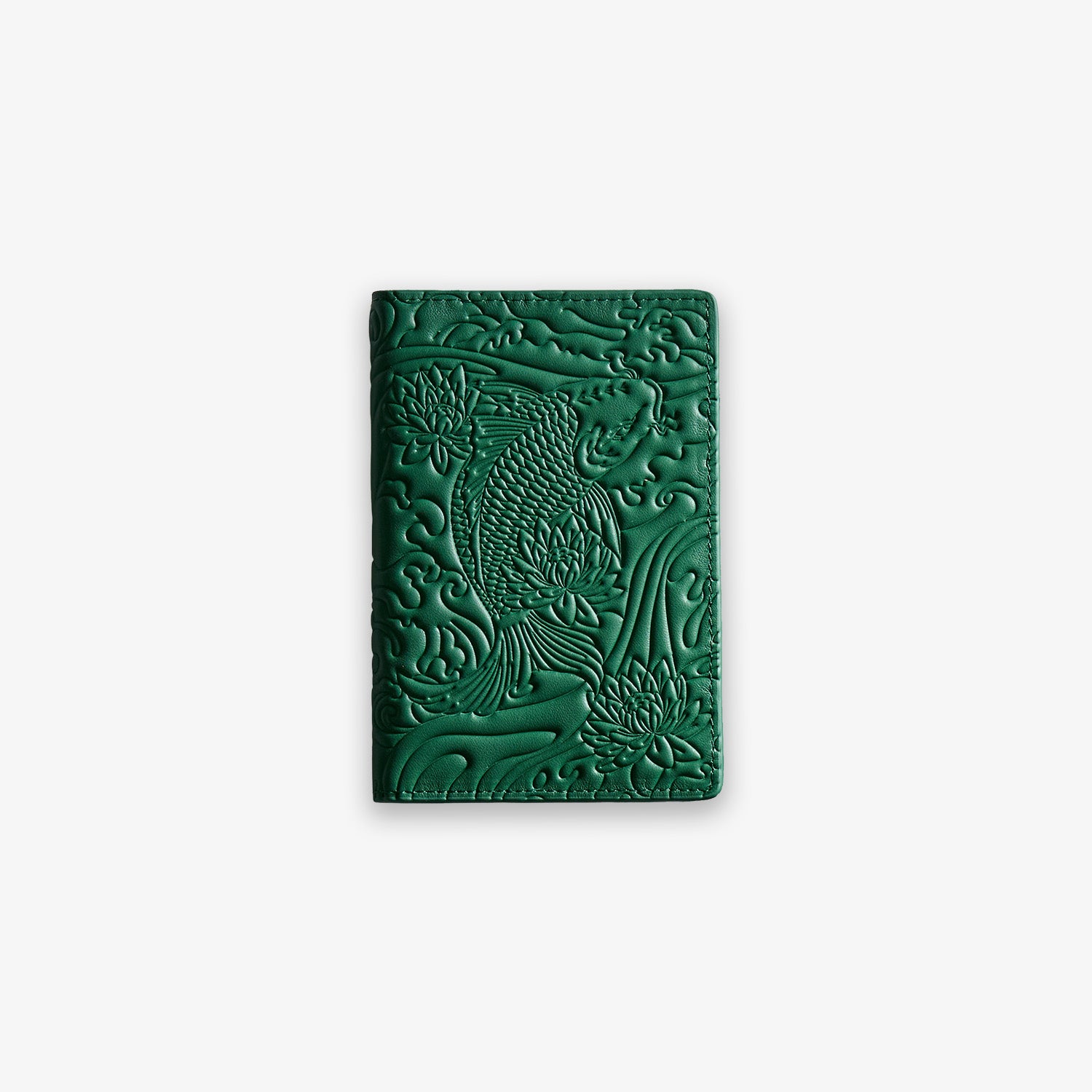Emerald Green Koi Passport Holder – izuki studios