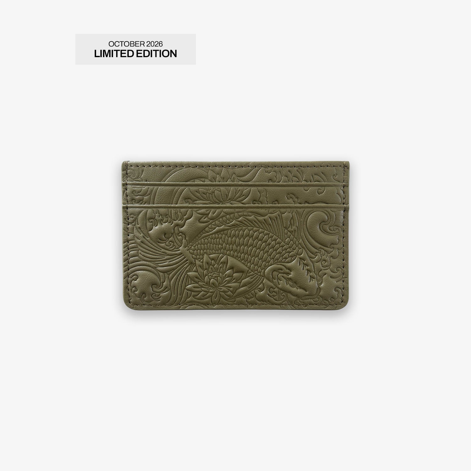 Olive Green Koi Card Holder – izuki studios