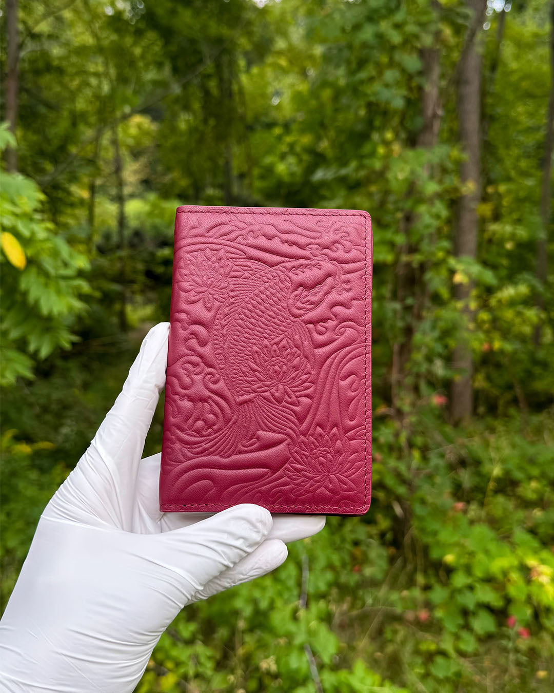 Cherry Red Koi Passport Holder