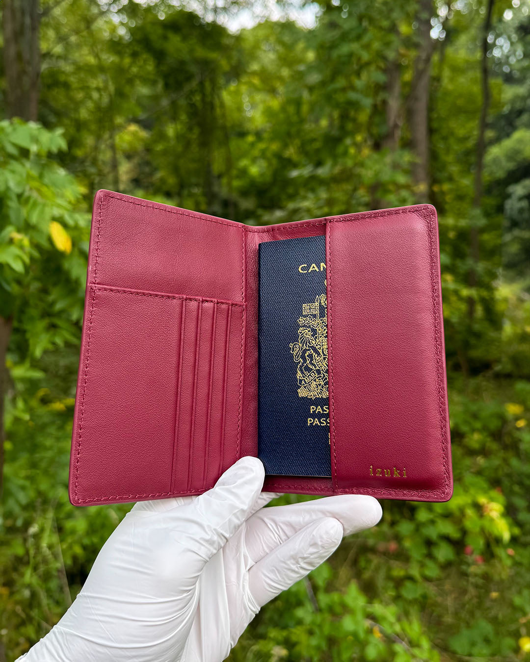 Cherry Red Koi Passport Holder