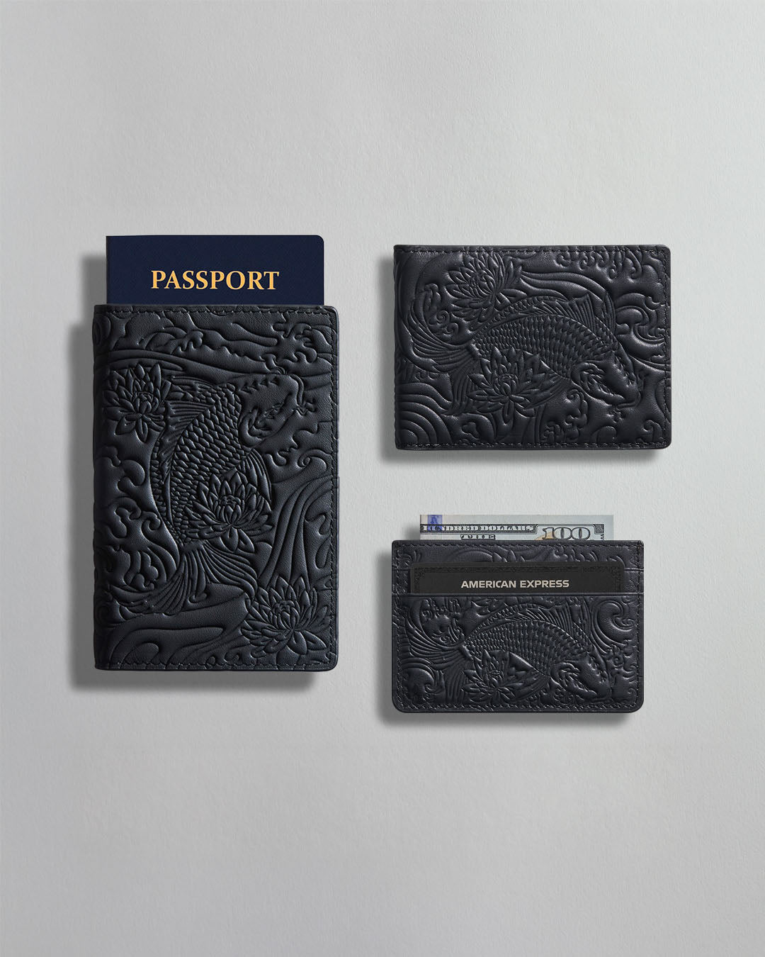 Black Koi Card Holder