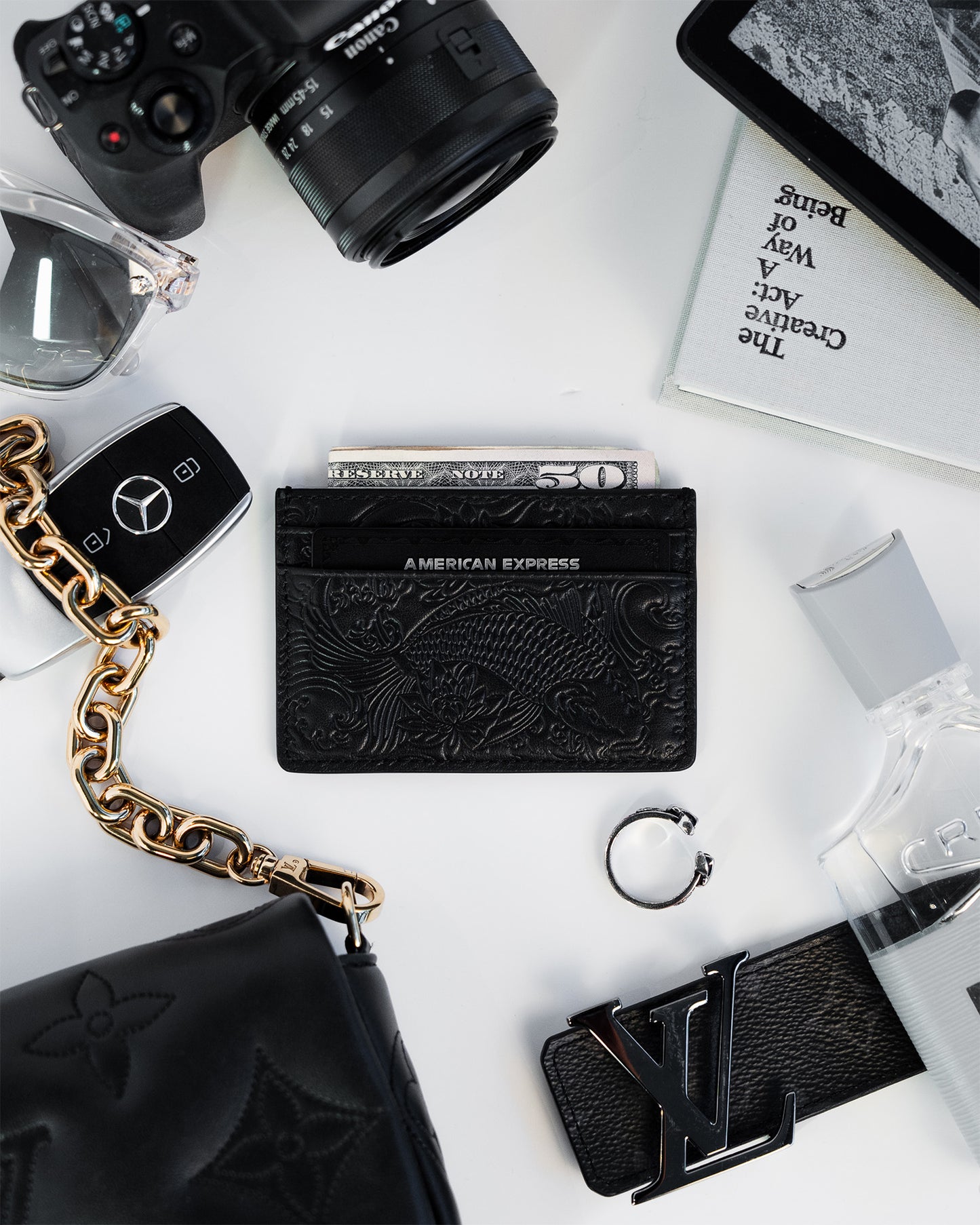 Black Koi Card Holder