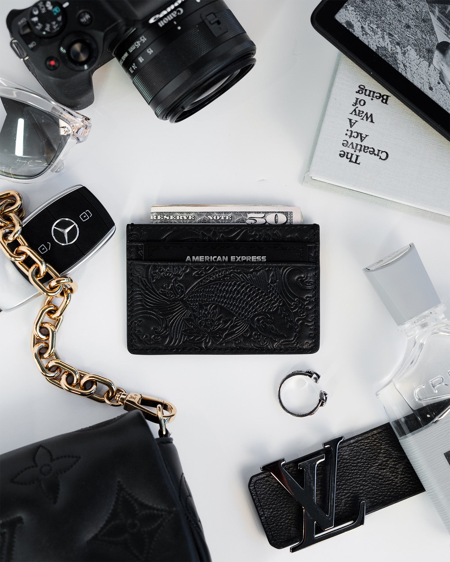 Black Koi Card Holder