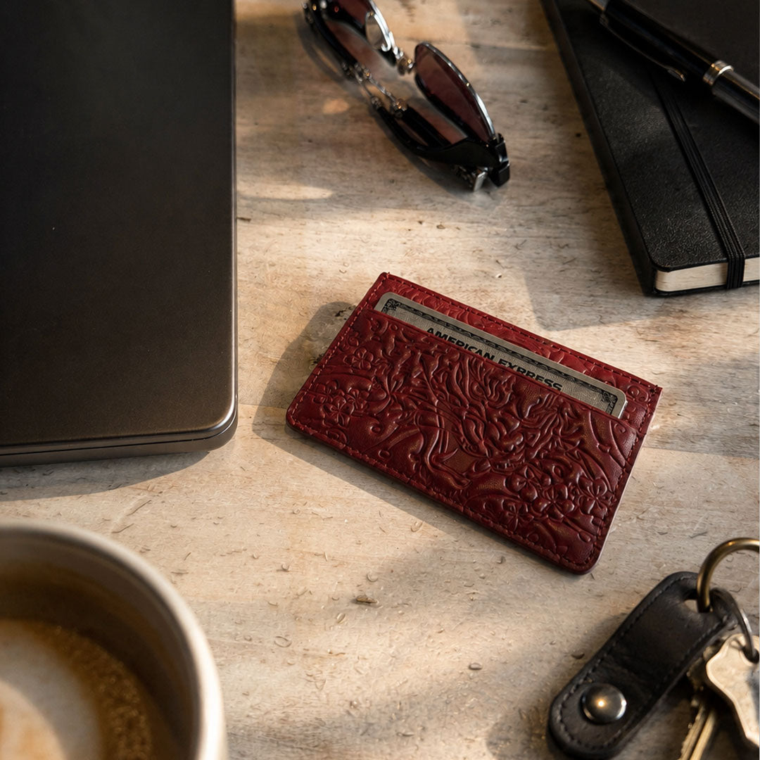 Cherry Red Tiger Card Holder