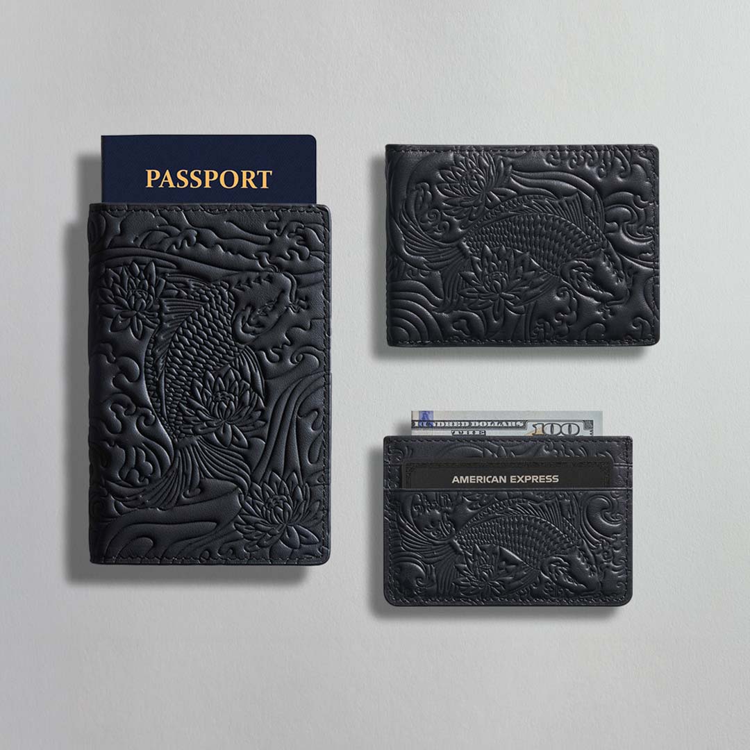 Black Koi Card Holder