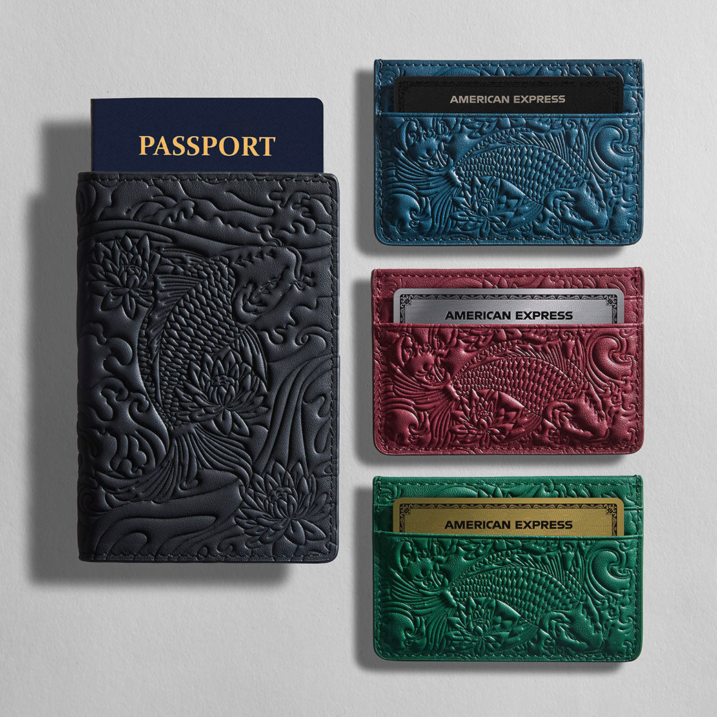 Cherry Red Koi Card Holder