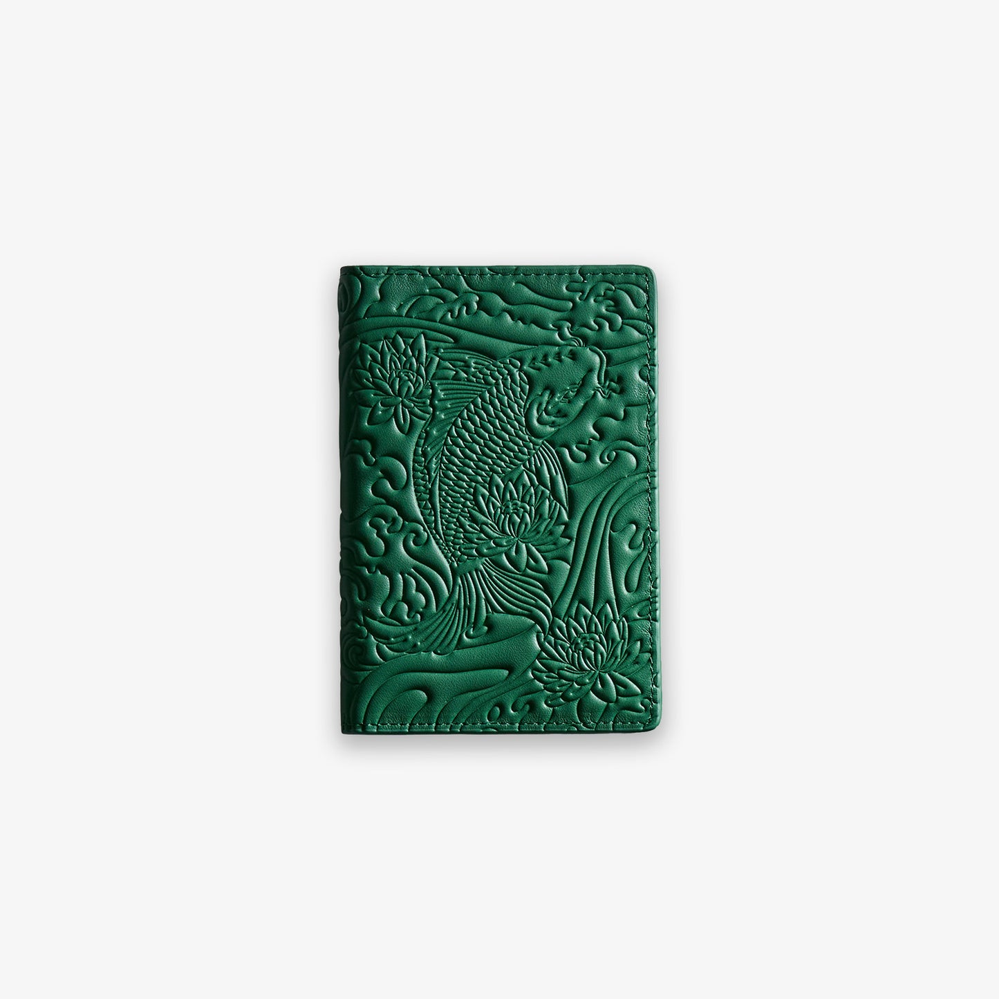 Emerald Green Koi Passport Holder