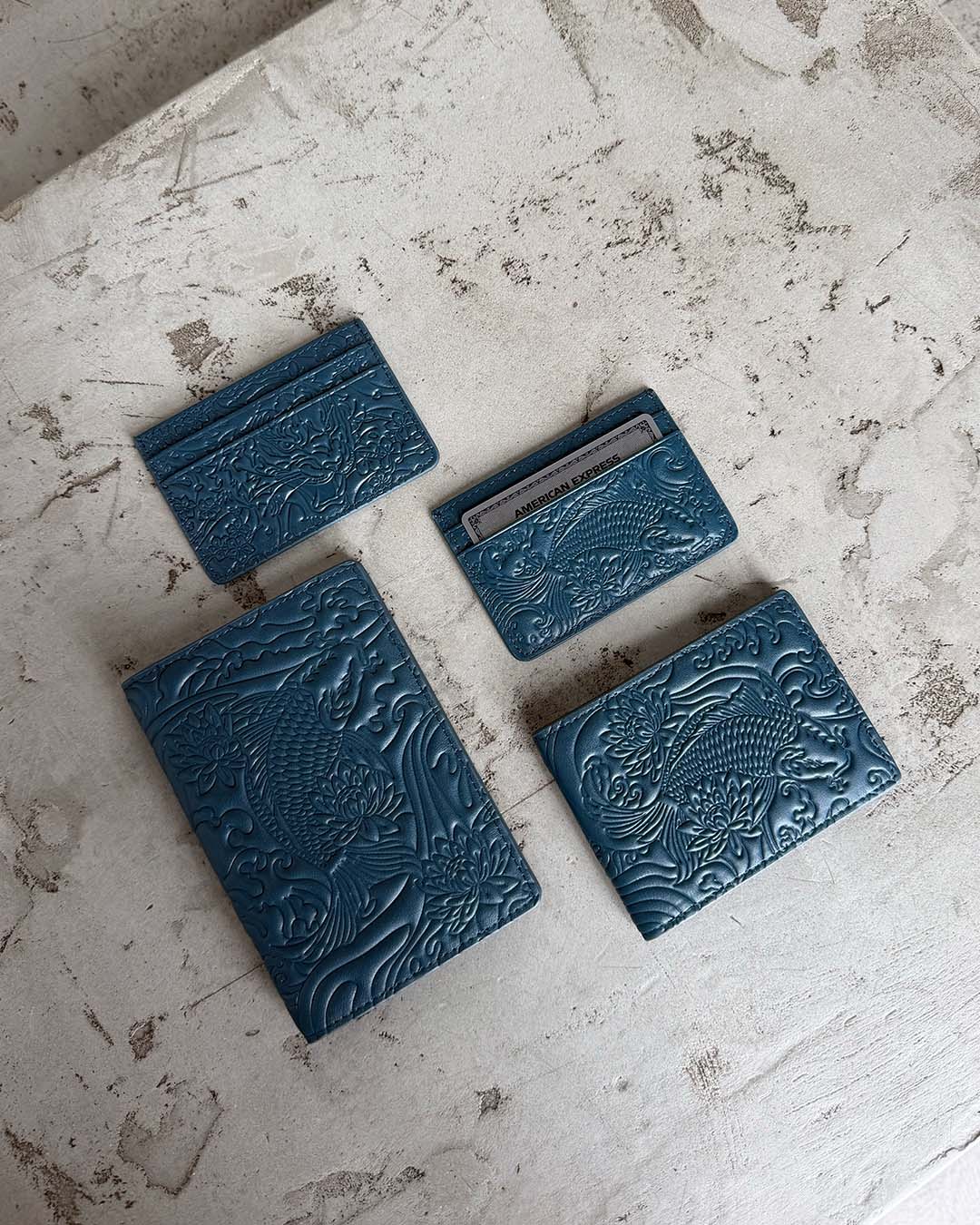 Ocean Blue Tiger Card Holder