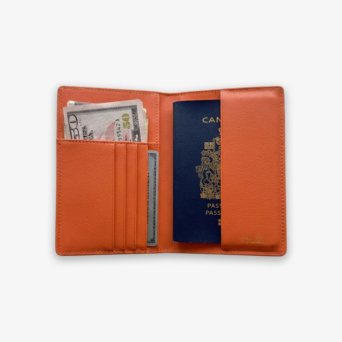 Mandarin Orange Koi Passport Holder